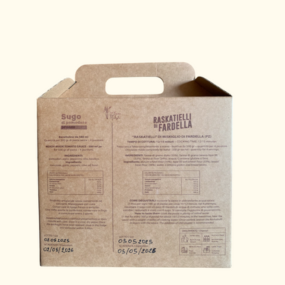 RASKATIELLI DI FARDELLA - Con sugo di pomodoro e peperoni pronto